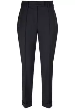 Обычные плиссированные брюки Basler, черный