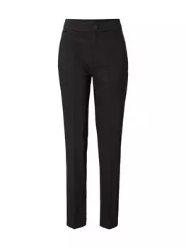 Обычные плиссированные брюки Gina Tricot Hanna, черный