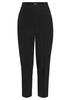 Обычные плиссированные брюки Lascana, черный