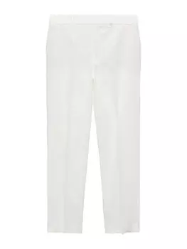 Обычные плиссированные брюки MANGO Boreli, цвет mottled white