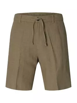 Обычные плиссированные брюки SELECTED SLHLEROY, оливковый