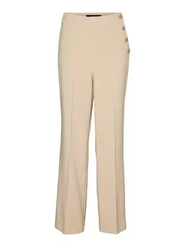 Обычные плиссированные брюки VERO MODA PINA, бежевый