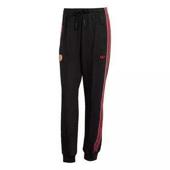 Обычные тренировочные брюки ADIDAS ORIGINALS Manchester United Terrace Icons, черный