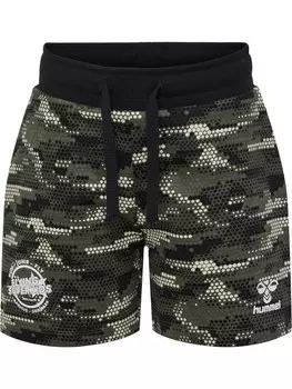 Обычные тренировочные шорты Hummel FSK GO, оливковый/светло-зеленый/темно-зеленый