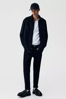 Обычные зауженные джинсы H&M, черный