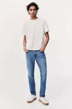 Обычные зауженные джинсы H&M, синий