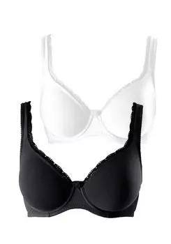 Обычный бюстгальтер PETITE FLEUR, черно-белый