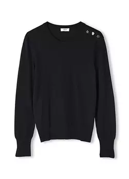 Обычный черный свитер с круглым вырезом Twist