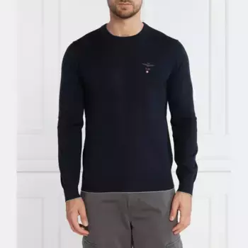 Обычный крой из шерсти Aeronautica Militare, синий