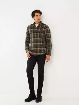 Обычный крой с длинным рукавом и клетчатой габардиновой мужской рубашкой LCWAIKIKI Classic