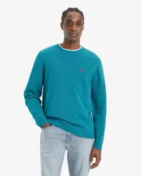 Обычный мужской свитер с круглым вырезом и длинными рукавами Levi's, цвет Verde Agua