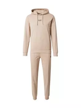 Обычный спортивный костюм EA7 Emporio Armani, бежевый
