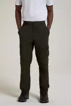 Обзор брюк-трансформеров на молнии для треккинга Mountain Warehouse, хаки