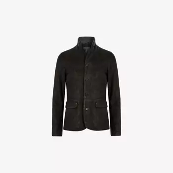 Обзор двухслойного кожаного блейзера Allsaints, серый