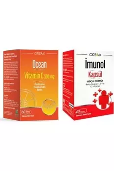 Ocean Орзакс витамин С 500 мг 60 капсул + имунол 40 капсул