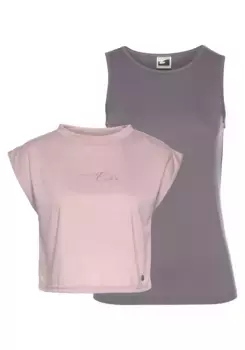 Ocean Sportswear Yoga & Relax Shirt "Душевная одежда — 2 предмета. Рубашка и топ для йоги ", розовый