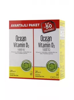 Ocean Vitamin D3 1000 МЕ 2 упаковки 20 мл спрей ORZAX