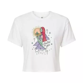 Очарованная укороченная футболка Салли Джуниорс «Кошмар перед Рождеством» от Disney, белый