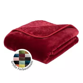 Очаровательное плед Darling Cashmere Feeling 220 х 240 см, синий, диванное одеяло премиум-класса, плотное теплое одеяло, 500 гр/м. sleepling, красный