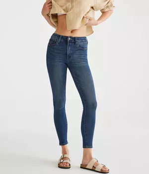 Очень эластичные джеггинсы премиум-класса с высокой посадкой Aeropostale, синий