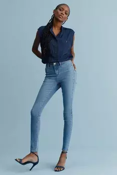 Очень эластичные джинсовые леггинсы Next, синий