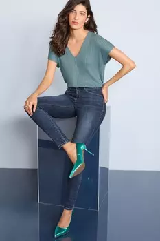 Очень эластичные джинсовые леггинсы Next, синий