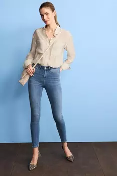 Очень эластичные джинсовые леггинсы Next, синий