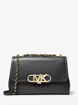 Очень большая кожаная сумка через плечо Parker Michael Kors, черный