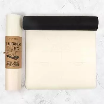 Очень большой коврик для йоги кремового цвета Myga, белый