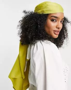 Очень большой шартрез из полисатина ASOS DESIGN