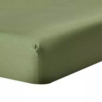 Очень глубокая простыня с плотностью нитей 400. Homescapes, зеленый