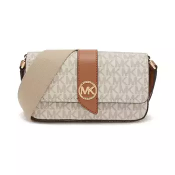 Очень маленькая сумка-мессенджер Greenwich с логотипом Michael Kors, бежевый