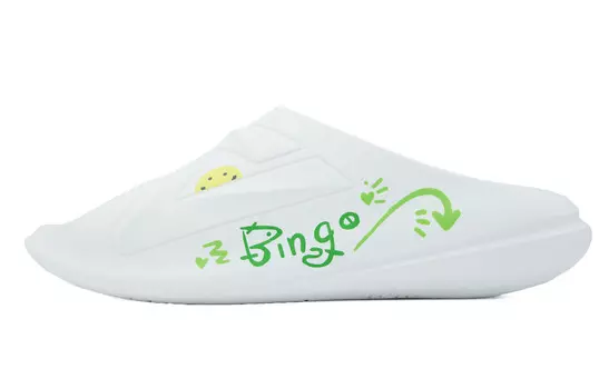 Очень маленькие толстые шлепанцы для мужчин Белые/зеленые Peak