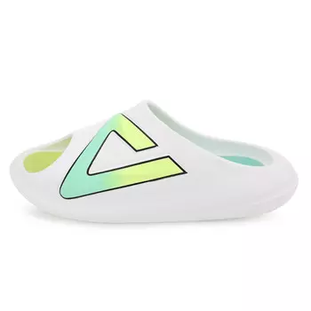 Очень маленькие толстые шлепанцы унисекс холст белые/зеленые Peak