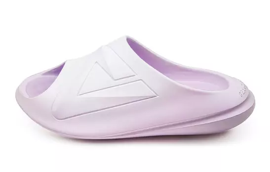 Очень маленькие толстые шлепанцы унисекс светло-фиолетовые снежно-белые Peak