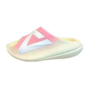 Очень маленькие толстые шлепанцы женские розовые/светло-желтые Peak