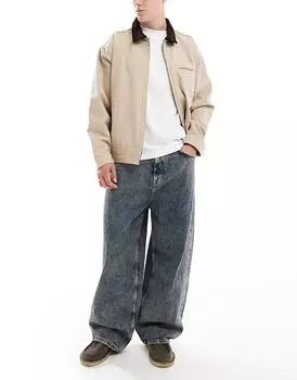 Очень мешковатые джинсы темно-синего цвета Pull&Bear