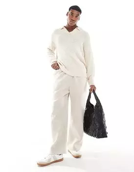 Очень мешковатые спортивные штаны бежевого цвета Hollister