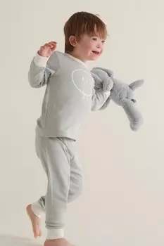 Очень мягкая пижама из натурального хлопка и бамбука Mori, синий