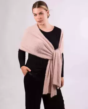 Очень мягкая шаль розового цвета MR Complements, розовый