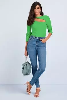 Очень мягкие джинсы скинни с высокой талией Next, синий