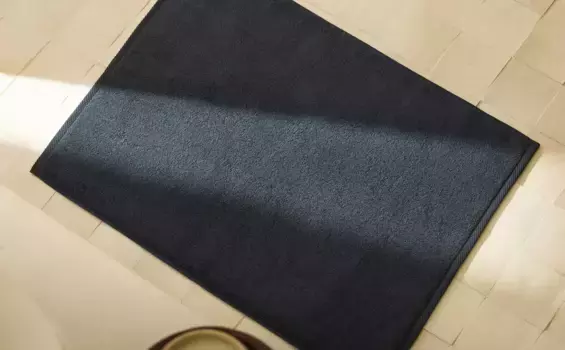 Очень мягкий нескользящий коврик для ванной Zara Home, средне-синий