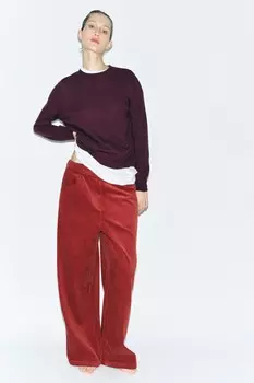 Очень мягкий свитер из 100% шерсти ZARA, бордовый
