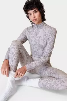 Очень мягкий свитшот на короткой молнии Sweaty Betty, серый