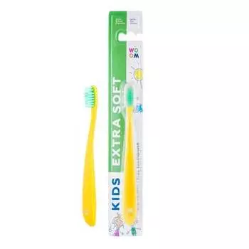 Очень нежная зубная щетка для детей 2–6 лет. Woom, Kids Extra Soft Toothbrush