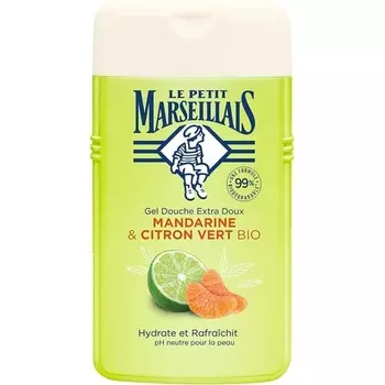Очень нежный гель для душа «Мандарин и лайм» Органический 250 мл Le Petit Marseillais