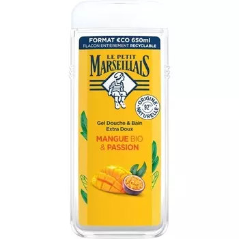 Очень нежный органический гель для душа и ванны «Манго и страсть» Le Petit Marseillais