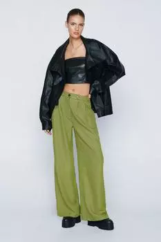 Очень широкие брюки в клетку Nasty Gal, желтый