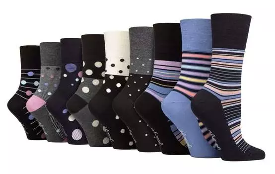 Очень широкие неэластичные носки с мягким верхом solrm383940 Gentle Grip, мультиколор