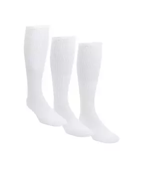 Очень широкие носки для диабетиков Big & Tall длиной выше икры, 3 шт KingSize, белый